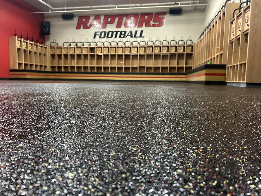 Ravenwood High School — Penntek industrial coating install flake system by Three Stone in Middle Tennessee