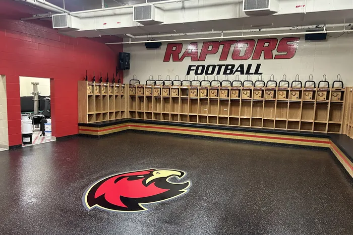Ravenwood High School — Penntek industrial coating install flake system installed by Three Stone in Middle Tennessee