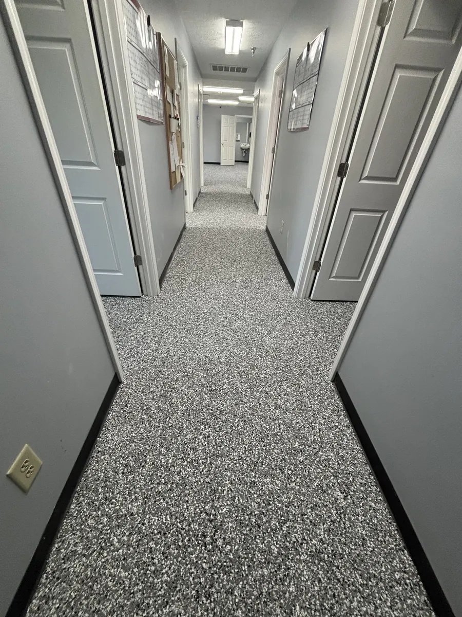 Commercial Office Floor — Penntek industrial flake system by Three Stone in Middle Tennessee