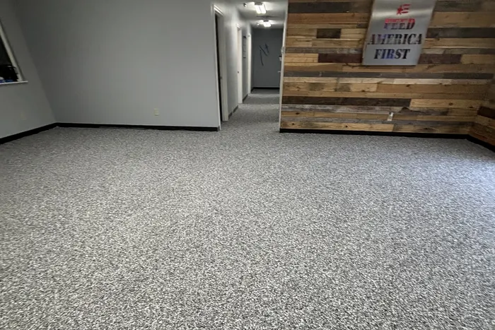 Commercial Office Floor — Penntek industrial flake system installed by Three Stone in Middle Tennessee