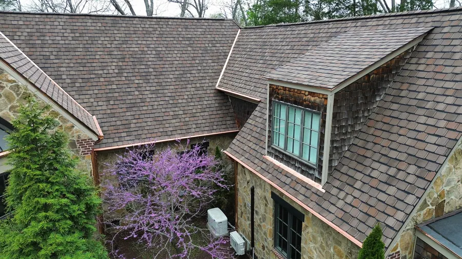 Copper Half-Round — Copper half-round and full-round gutters with copper gutter guards by Three Stone in Middle Tennessee