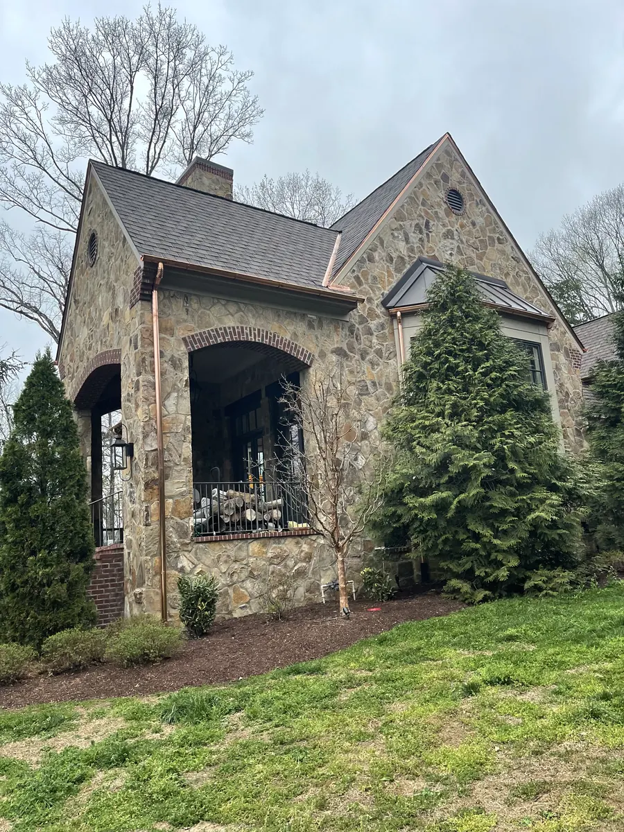 Copper Half-Round — Copper half-round and full-round gutters with copper gutter guards by Three Stone in Middle Tennessee