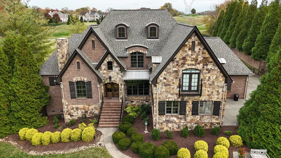 Full-Round Downspouts — 6" K-style seamless aluminum gutters with full-round downspouts by Three Stone in Middle Tennessee
