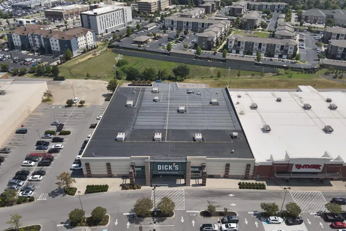 DICK’S Sporting Goods — Carlisle SynTec mechanically fastened EPDM roof installed by Three Stone in Middle Tennessee