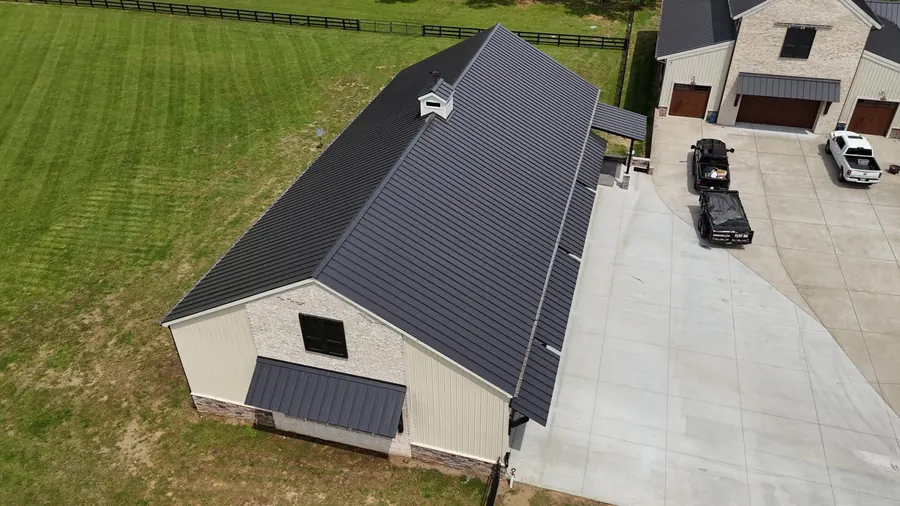Black Standing Seam Metal — Black Standing Seam Metal roof by Three Stone in Middle Tennessee