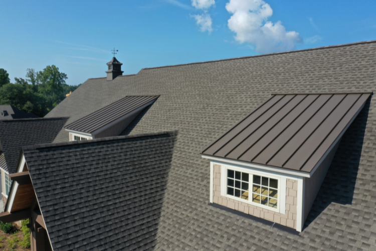 Different roofing materials displayed on a Murfreesboro home