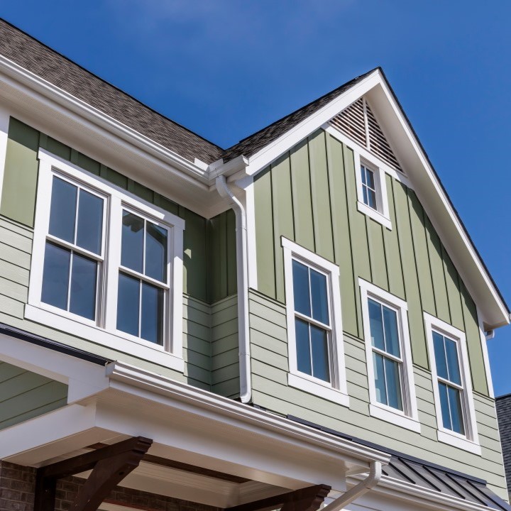 Close up of a brown doors on residential home