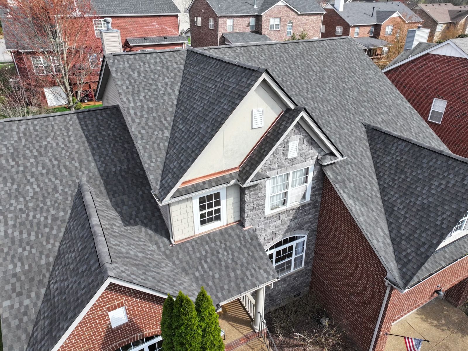Complete Roof Installation by Three Stone Roofing in Nashville, Tennessee.